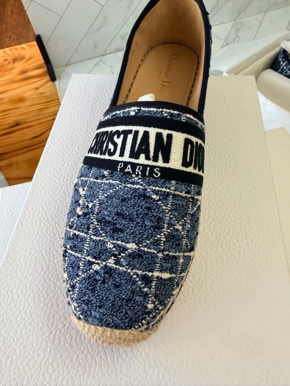 Dior Navy Blue and White Espadrilles ❤️ - Picture 5 of 5